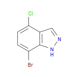 Aobchem&nbsp;7-Bromo-4-chloro-1H-indazole |  ≥97% |  CAS 1000341-88-7 |  C7H4BrClN2 |  25g