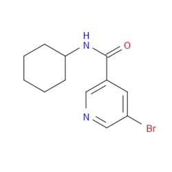 Aobchem&nbsp;N-Cyclohexyl 5-bromonicatinamide |  ≥97% |  CAS 342013-85-8 |  C12H15BrN2O |  1g