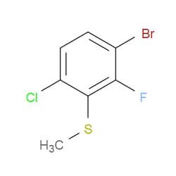 Aobchem&nbsp;1-Bromo-4-chloro-3-methylthio-2-fluorobenzene |  ≥97% |  CAS 943830-28-2 |  C7H5BrClFS |  1g