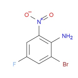 Aobchem&nbsp;2-Bromo-4-fluoro-6-nitroaniline |  ≥95% |  CAS 10472-88-5 |  C6H4BrFN2O2 |  25g