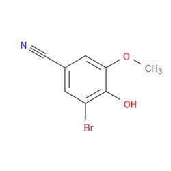 Aobchem&nbsp;3-Bromo-4-hydroxy-5-methoxybenzonitrile |  ≥95% |  CAS 52805-45-5 |  C8H6BrNO2 |  25g
