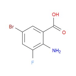 Aobchem&nbsp;2-Amino-5-bromo-3-fluorobenzoic acid |  ≥95% |  CAS 874784-14-2 |  C7H5BrFNO2 |  5g
