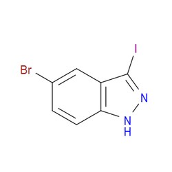 Aobchem&nbsp;5-Bromo-3-iodo-1H-indazole |  ≥97% |  CAS 459133-66-5 |  C7H4BrIN2 |  25g