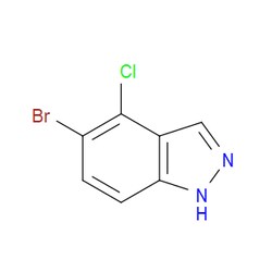 Aobchem&nbsp;5-Bromo-4-chloro-1H-indazole |  ≥97% |  CAS 1082041-90-4 |  C7H4BrClN2 |  25g