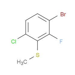 Aobchem&nbsp;1-Bromo-4-chloro-3-methylthio-2-fluorobenzene |  ≥97% |  CAS 943830-28-2 |  C7H5BrClFS |  25g