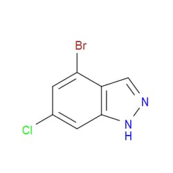 Aobchem&nbsp;4-Bromo-6-chloro-1H-indazole |  ≥97% |  CAS 885519-03-9 |  C7H4BrClN2 |  5g