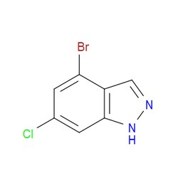 Aobchem&nbsp;4-Bromo-6-chloro-1H-indazole |  ≥97% |  CAS 885519-03-9 |  C7H4BrClN2 |  25g