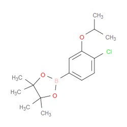 Aobchem&nbsp;2-(4-Chloro-3-isopropoxyphenyl)-4 4 5 5-tetramethyl-1 3 2-dioxaborolane |  ≥97% |  CAS 2096998-40-0 |  C15H22BClO3 |  25g