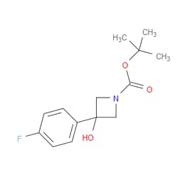 Aobchem&nbsp;Tert-butyl 3-(4-fluorophenyl)-3-hydroxyazetidine-1-carboxylate |  ≥95% |  CAS 958297-44-4 |  C14H18FNO3 |  500mg