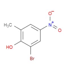 Aobchem&nbsp;2-Bromo-6-methyl-4-nitrophenol |  ≥97% |  CAS 4186-49-6 |  C7H6BrNO3 |  500mg