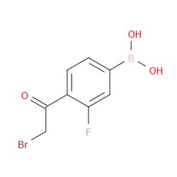 Aobchem&nbsp;4-Bromoacetyl-3-fluorophenylboronic acid |  ≥97% |  CAS 481725-36-4 |  C8H7BBrFO3 |  25g