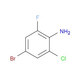 Aobchem&nbsp;4-Bromo-2-chloro-6-fluoroaniline |  ≥97% |  CAS 885453-49-6 |  C6H4BrClFN |  25g