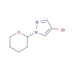 Aobchem&nbsp;4-Bromo-1-(tetrahydro-2H-pyran-2-yl-1H)-pyrazole |  ≥97% |  CAS 82099-98-7 |  C8H11BrN2O |  10g