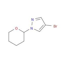 Aobchem&nbsp;4-Bromo-1-(tetrahydro-2H-pyran-2-yl-1H)-pyrazole |  ≥97% |  CAS 82099-98-7 |  C8H11BrN2O |  25g