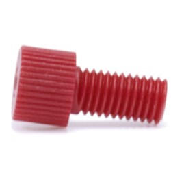 Microsolv Technology Corporation Nuts Lp Delrin Ff Red 1/16, Quantity: