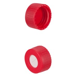 Microsolv Technology Corporation Caps Screw Red Preslit Septac