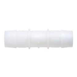 Cole-Parmer Hose Barb Fitting, Straight Union, Natural Kynar, Cleanroom