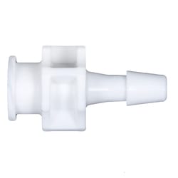 Cole-Parmer&nbsp;Luer to Hose Barb Fitting, Straight Adapter, Medical Nylon, Cleanroom Packed, Large Bore Female Luer x 1/4