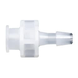 Cole-Parmer Luer to Hose Barb Fitting, Straight Adapter, Natural Nylon,