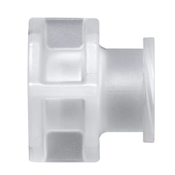 Cole-Parmer&nbsp;Luer to Plug Fitting, Straight Adapter, Animal-Derivative-Free Polypropylene, Cleanroom Packed, Large Bore Female Luer; 10/Pk
