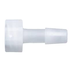 Cole-Parmer Luer to Hose Barb Fitting, Straight Adapter, Natural Kynar,