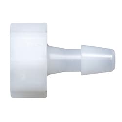 Cole-Parmer Luer to Hose Barb Fitting, Straight Adapter, Natural Nylon,