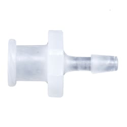 Cole-Parmer Luer to Hose Barb Fitting, Straight Adapter, Natural Kynar,