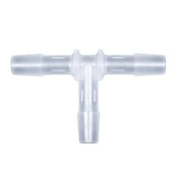 Cole-Parmer Hose Barb Fitting, Tee Union, Animal-Derivative-Free Polypropylene,