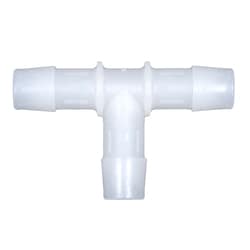 Cole-Parmer Hose Barb Fitting, Tee Union, Natural Kynar, Cleanroom Packed,