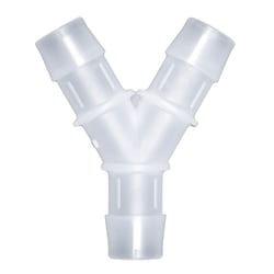 Cole-Parmer Hose Barb Fitting, Y Union, Animal-Derivative-Free Polypropylene,