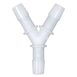 Cole-Parmer Hose Barb Fitting, Y Union, Natural Nylon, Cleanroom Packed,