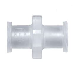 Cole-Parmer Luer Fitting, Straight Union, Natural Kynar, Cleanroom Packed,