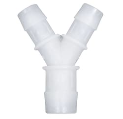 Cole-Parmer Hose Barb Fitting, Y Reducer, Natural Kynar, Cleanroom Packed,