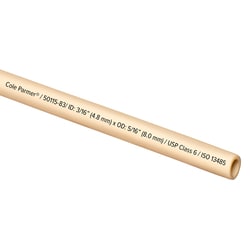 Cole-Parmer TPV Tubing, Tan Opaque, 3/16" ID x 5/16" OD; 50 Ft, Quantity: