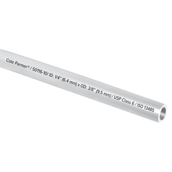 Cole-Parmer TPE Tubing, Clear, 1/4" ID x 3/8" OD; 50 Ft, Quantity: Each