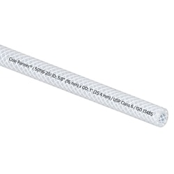 Cole-Parmer&nbsp;Reinforced TPE Tubing, Clear, 5/8