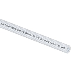 Cole-Parmer Reinforced TPE Tubing, Clear, 3/4" ID x 1-1/8" OD; 25 Ft, Quantity:
