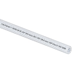 Cole-Parmer&nbsp;Reinforced TPE Tubing, Clear, 3/4