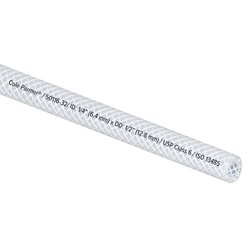 Cole-Parmer&nbsp;Reinforced TPE Tubing, Clear, 1/4