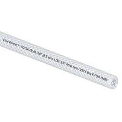 Cole-Parmer&nbsp;Reinforced TPE Tubing, Clear, 3/8