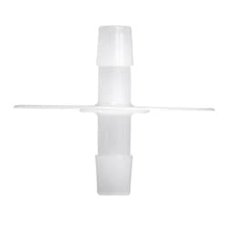 Cole-Parmer Port Disk Hose Barb Fitting, Natural Kynar Flex, Cleanroom Packed, 5/8