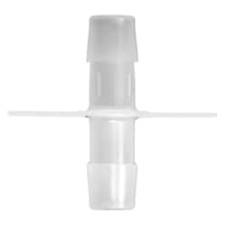 Cole-Parmer Port Disk Hose Barb Fitting, Polypropylene, Opposing Barb,
