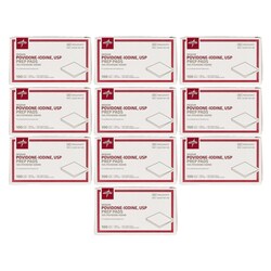 Med Vet International Povidone Iodine Prep Pads, 1000/Case, Quantity: Case