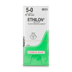 Med Vet International SUTURE ETHILON 5-0 FS-2 36/PK, Quantity: Pack of