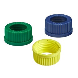 Chemglass Life Sciences Cap, GL-32, Blue, Open Top, (13/16" Dia Hole) Polypropylene,
