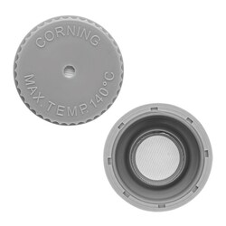 Chemglass Life Sciences Cap, GL-45, Gray, Vented, Non-Sterile, Polypropylene,