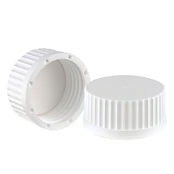 Chemglass Life Sciences Cap, GL-45, White, SURE-LINK PTFE/Silicone Septum,