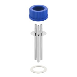 Chemglass Life Sciences Addition Tube Assembly, 3-Port, SST, with Hose