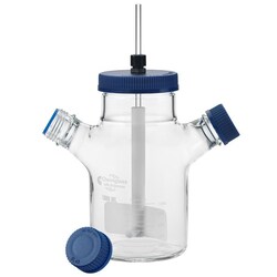Chemglass Life Sciences BioProcess Spinner Flask, 3, 000mL, Flat Bottom,