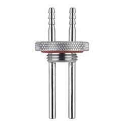 Chemglass Life Sciences M-18 Threaded Adapter with Two 4mm Ports for Size
